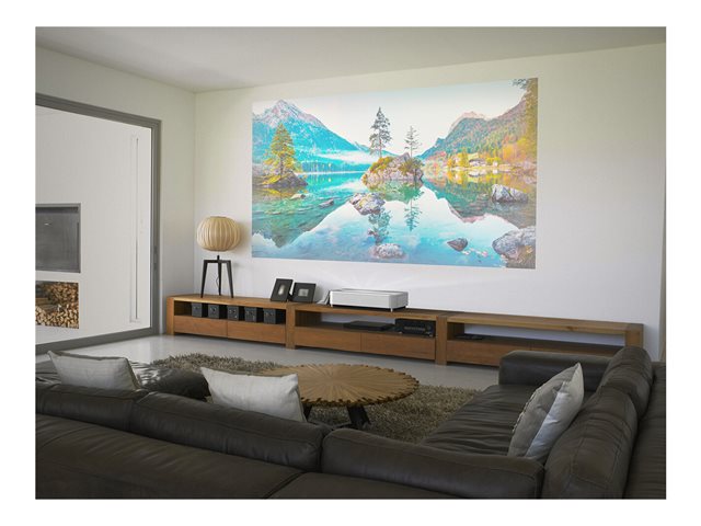 Epson EH-LS800W - 3LCD projector - 4000 lumens (white) - 4000 lumens (colour) - 3840 x 2160 (3 x 1920 x 1080) - 16:9 - 4K - ultra short-throw fixed lens - 802.11ac wireless - black / white - Android TV