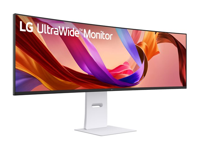 LG UltraWide 49U950A-W - LED monitor - curved - 49\" - 5120 x 1440 Dual Quad HD @ 144 Hz - Nano IPS - 1000:1 - DisplayHDR 400 - 1 ms - 2xHDMI, DisplayPort, USB-C - speakers