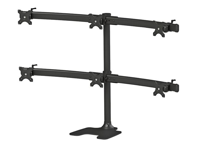 Neomounts FPMA-D700DD6 - Stand - for 6 LCD displays - black - screen size: 10\"-27\" - desktop stand, desk-mountable