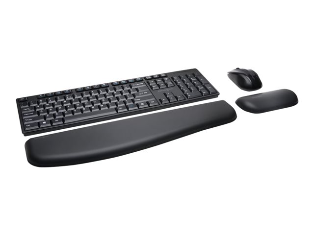 Kensington Pro Fit Low-Profile Desktop Set - Keyboard and mouse set - wireless - 2.4 GHz - French - black