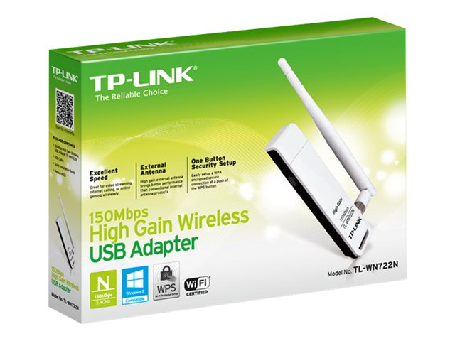 TP-Link TL-WN722N - Network adapter - USB 2.0 - 802.11b/g/n