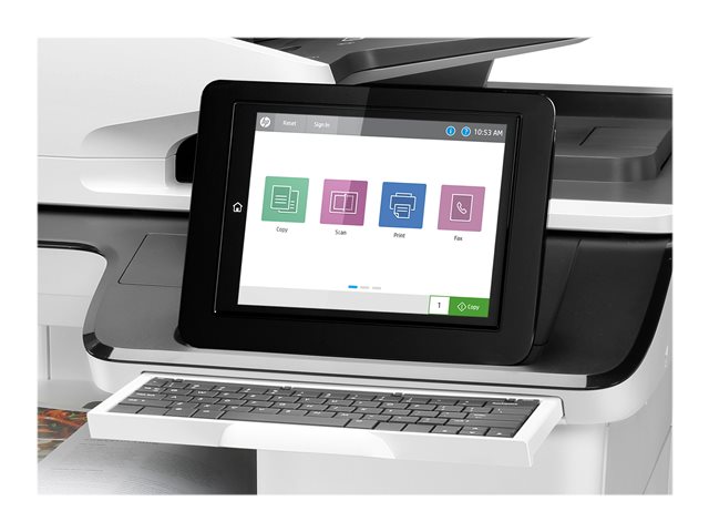 HP LaserJet Enterprise Flow MFP M776z - Multifunction printer - colour - laser - 297 x 864 mm (original) - A3/Ledger (media) - up to 46 ppm (copying) - up to 46 ppm (printing) - 2300 sheets - 33.6 Kbps - USB 2.0, Gigabit LAN, Wi-Fi(n), USB 2.0 host
