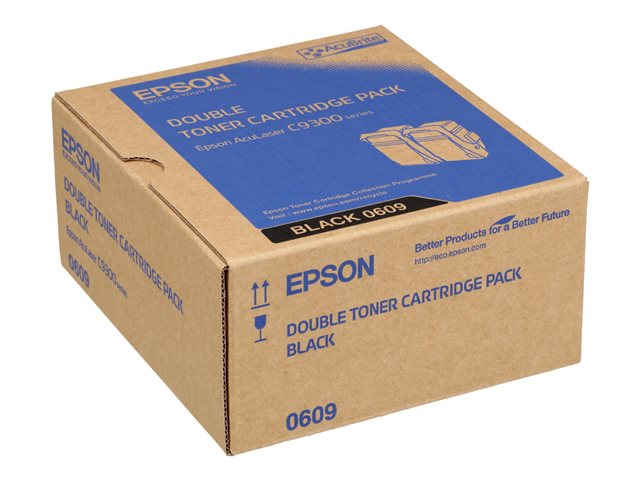 Epson Double Pack - 2-pack - black - original - toner cartridge - for Epson AL-C9500DN, AcuLaser C9300D2TN, C9300D3TNC, C9300DN, C9300DTN, C9300N, C9300TN