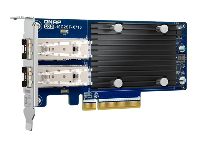 QNAP QXG-10G2SF-X710 - Network adapter - PCIe 3.0 x8 low profile - 10 Gigabit SFP+ x 2 - for P/N: SFP1G-SX-85