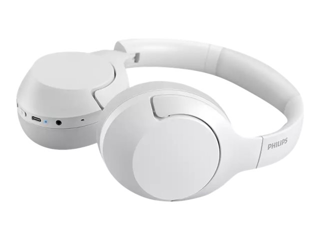 Philips TAH8506 - Headphones with mic - full size - Bluetooth - wireless, wired - active noise cancelling - 2.5 mm jack - white
