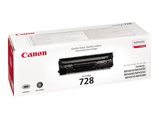 Canon CRG-728 - Black - original - toner cartridge - for ImageCLASS MF4750, i-SENSYS FAX-L150, L170, L410, MF4550, MF4730, MF4750, MF4870, MF4890