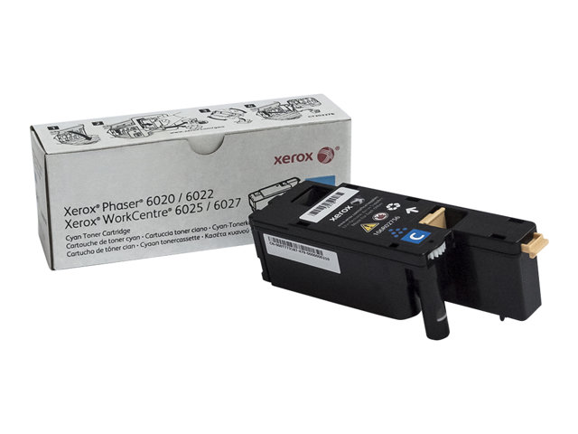 Xerox WorkCentre 6027 - Cyan - original - toner cartridge - for Phaser 6020V_BI, 6022/NI, 6022V_NI, WorkCentre 6025V_BI, 6027/NI, 6027V_NI