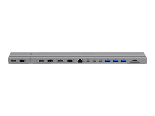 HyperDrive - Docking station - USB-C x 2 - 3 x HDMI, 3 x DP - 1GbE