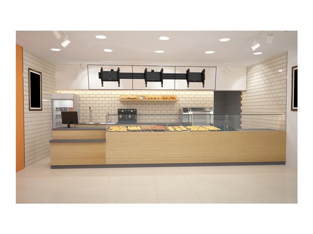 K/VISION Menu Wall Mount Land 3 x 43\"