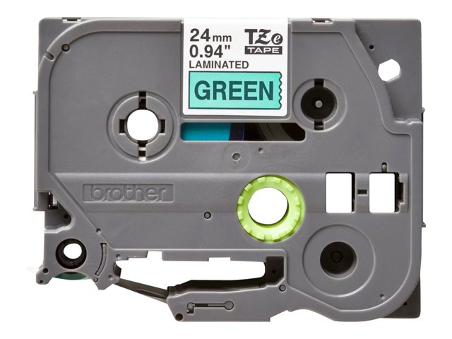 Brother TZe-751 - Black on green - Roll (2.4 cm x 8 m) 1 cassette(s) laminated tape - for Brother PT-D600, P-Touch PT-3600, D800, E550, P750, P900, P950, P-Touch Cube Plus PT-P710
