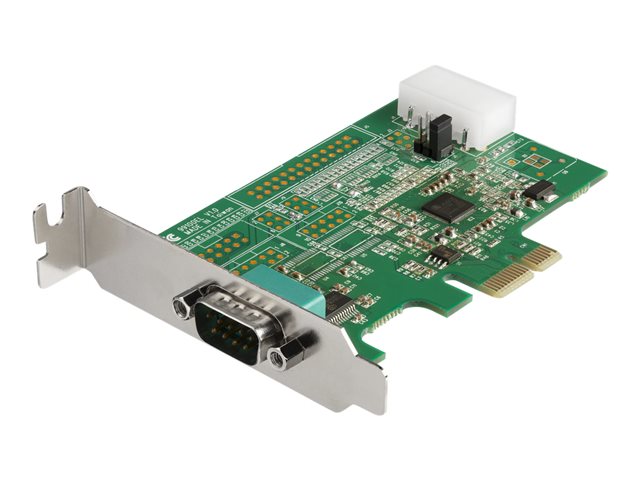 StarTech.com 1-port PCI Express RS232 Serial Adapter Card, PCIe RS232 Serial Host Controller Card, PCIe to Serial DB9 COM Port, 16950 UART, Low Profile Expansion Card, Windows/macOS/Linux - Full/Low-Profile (PEX1S953LP) - Serial adapter - PCIe low profile - RS-232 x 1