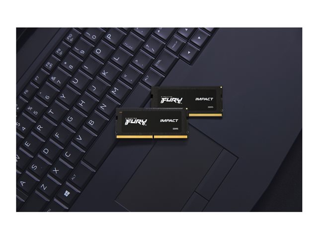Kingston FURY Impact - DDR5 - kit - 32 GB: 2 x 16 GB - SO-DIMM 262-pin - 6400 MHz / PC5-51200 - CL38 - 1.35 V - on-die ECC