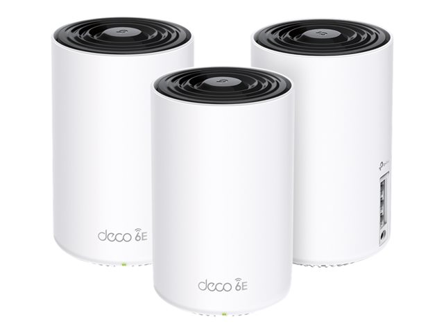TP-Link Deco XE75 V3 - Wi-Fi system - (3 routers) - up to 7,200 sq.ft - mesh 1GbE - Wi-Fi 6E - Multi-Band