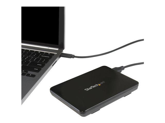 StarTech.com USB 3.1 (10Gbps) Type-C Enclosure - Tool-Free Enclosure - External Hard Drive Enclosure for 2.5in SATA SSD/HDD (S251BPU31C3) - Storage enclosure - 2.5" - SATA 6Gb/s - USB 3.1 (Gen 2) - black