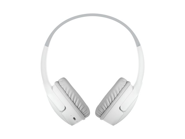 Belkin SoundForm Mini - Headphones with mic - on-ear - Bluetooth - wireless, wired - 3.5 mm jack - white