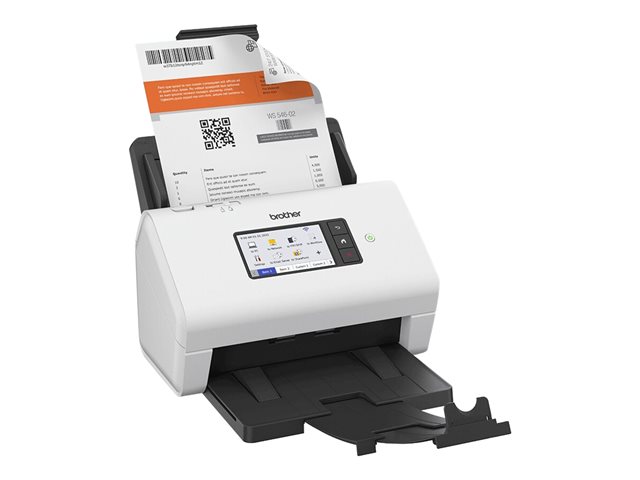Brother ADS-4900W - Document scanner - Dual CIS - Duplex - A4 - 600 dpi x 600 dpi - up to 60 ppm (mono) / up to 60 ppm (colour) - ADF (100 sheets) - up to 9000 scans per day - USB 3.0, LAN, Wi-Fi(n), USB 2.0 (Host)