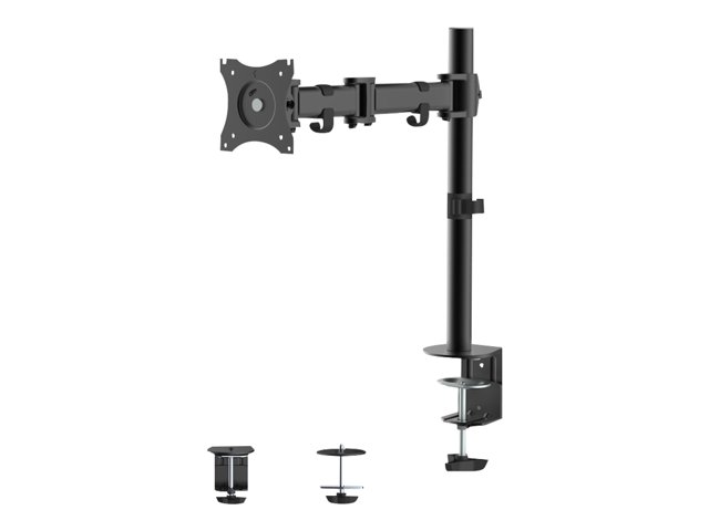 Neomounts NM-D135 - Mounting kit - full-motion - for LCD display - black - screen size: 10\"-30\" - clamp mountable, grommet, desk-mountable
