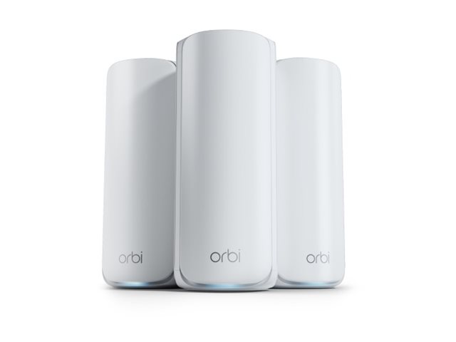 NETGEAR Orbi 770 Series RBE773 - Wi-Fi system - (router, 2 extenders) - up to 6,750 sq.ft - mesh 1GbE, Wi-Fi 7 - Wi-Fi 7 - Multi-Band