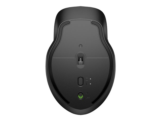 HP 430 - Mouse - ergonomic - multi-device - right and left-handed - 5 buttons - wireless - Bluetooth 5.0, 2.4 GHz - USB wireless receiver - jet black - for HP 21, 22, 24, 27, Laptop 14, 15, 17, Pavilion 24, 27, 32, TP01, Pavilion Laptop 15