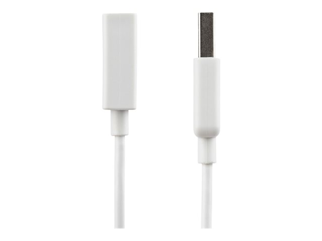 StarTech.com 1m White USB 2.0 Extension Cable Cord - A to A - USB Male to Female Cable - 1x USB A (M), 1x USB A (F) - White, 1 meter (USBEXTPAA1MW) - USB extension cable - USB (F) to USB (M) - USB 2.0 - 1 m - molded - white - for P/N: MSDREADU2OTG, USBEXTPAA2MW, USBEXTPAA3MW, USBPAUB1MW, USBPAUB2MW, USBPAUB50CMW