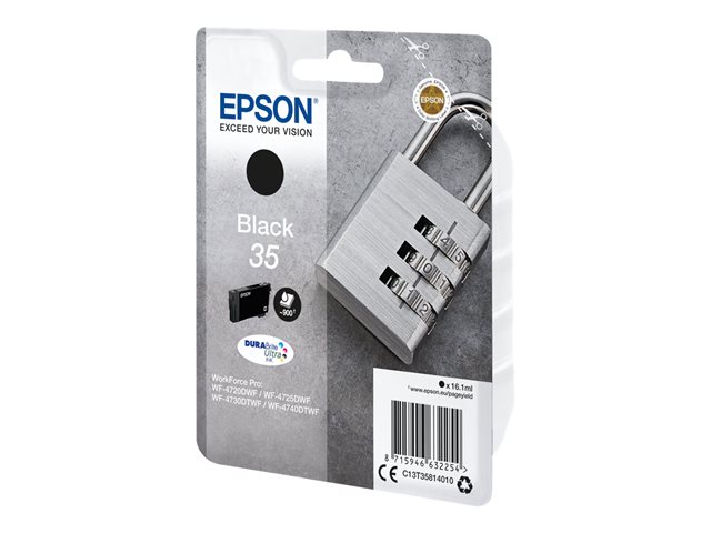 Epson 35 - 16.1 ml - black - original - blister - ink cartridge - for WorkForce Pro WF-4720, WF-4720DWF, WF-4725DWF, WF-4730, WF-4730DTWF, WF-4740, WF-4740DTWF