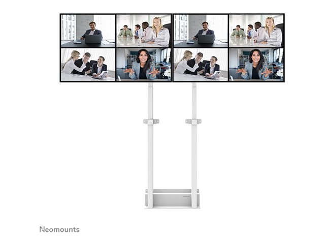 Neomounts ADM-875WH2 - Mounting component (mounting adapter) - for 2 LCD displays - lockable - steel - white - screen size: 42\"-65\" - cart mountable, stand mountable - for Neomounts FL55-875WH1, WL55-875WH1