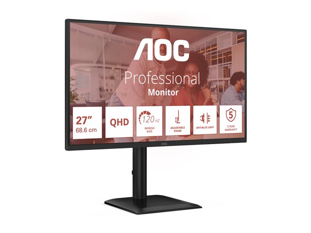Q27E4U 27\" IPS QHD, 2560x1440@120Hz Wid 16/9, DP-HDMI, 4xUSB 3.2, Brightness 300 cd/m², D Contrastratio 20M:1, Viewing angle 178°/17