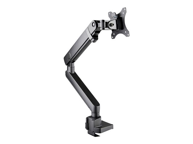 StarTech.com Desk Mount Monitor Arm with 2x USB 3.0 ports, Slim Full Motion Adjustable Single Monitor VESA Mount up to 17.6lbs (8kg) Display, Ergonomic Articulating Arm, Desk Clamp/Grommet - One-touch Adjustment (ARMSLIM2USB3) - Mounting kit (articulating arm, desk clamp mount, grommet clamp) - Slim Full-motion - for LCD display/ curved LCD display - heavy duty aluminium - black - screen size: 17\"-34\" - desk-mountable