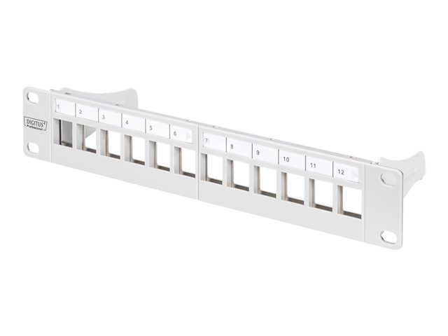 Modular Patch Panel shielded 12-Port Bla
