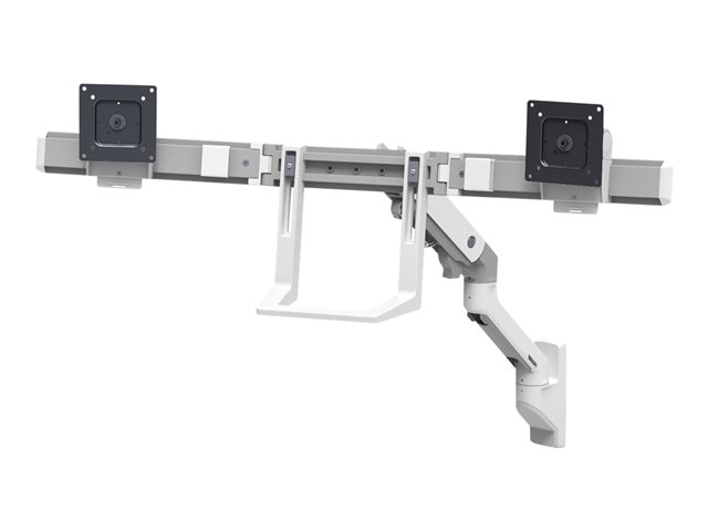 Ergotron HX - Mounting kit (articulating arm, extension, hinge bow, 2 pivots, handle, wall mount) - for 2 LCD displays - white - screen size: up to 32\"