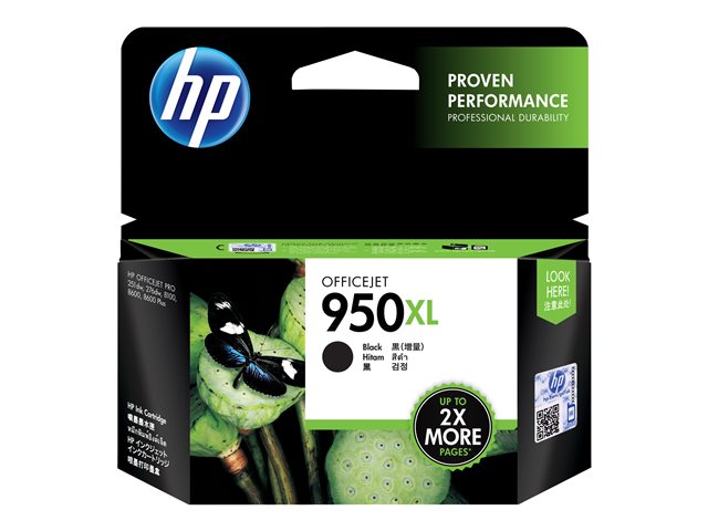 HP 950XL - High Yield - black - original - Officejet - ink cartridge - for Officejet Pro 251dw, 276dw, 8100, 8600, 8610, 8620, 8630