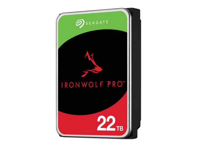 Seagate IronWolf Pro ST22000NT001 - Hard drive - 22 TB - internal - 3.5\" - SATA 6Gb/s - 7200 rpm - buffer: 512 MB - with 3 years Seagate Rescue Data Recovery