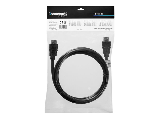 Neomounts - HDMI cable - HDMI male to HDMI male - 2 m - black