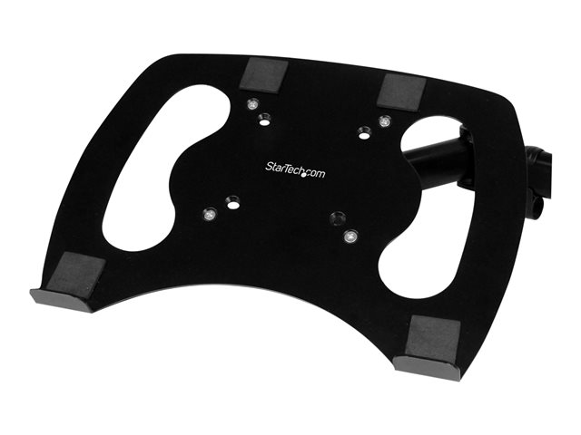 StarTech.com Laptop Monitor Stand - Computer Monitor Stand - Full Motion Articulating - VESA Mount Monitor Desk Mount - Mounting kit (pole clamp, rubber pad, laptop shelf, spring arm, swivel arm, 4 spacers, cable management clip, screws, key) - adjustable arm - for LCD display / notebook - aluminium - black - screen size: 15\"-27\" - desk-mountable