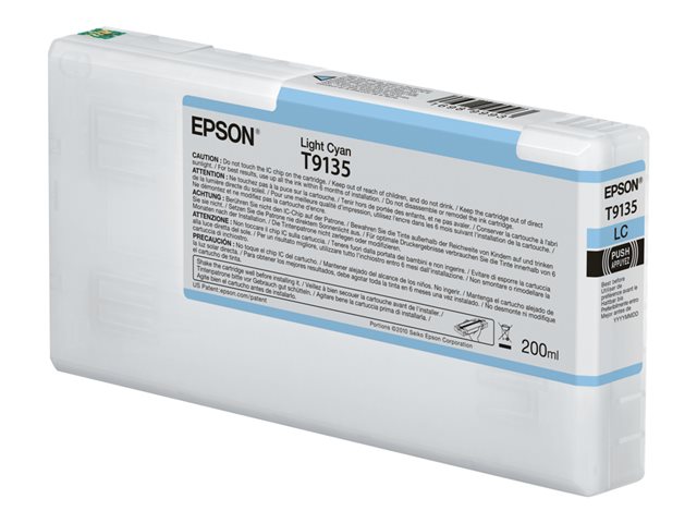 Epson T9135 - 200 ml - light cyan - original - ink cartridge - for SureColor P5000, SC-P5000, SC-P5000 STD Spectro, SC-P5000 Violet, SC-P5000 Violet Spectro