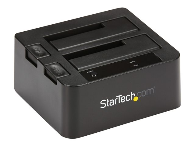 StarTech.com Dual-Bay USB 3.1 to SATA Hard Drive Docking Station, USB 3.1 (10 Gbps) Hard Drive Dock, External 2.53.5 SATA IIIIII, SSDHDD Docking Station, Hot-Swap Hard Drive Bay - Top-Loading - Storage controller - 2.5\", 3.5\" - USB 3.1 (Gen 2) - black