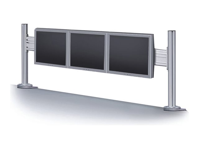 Neomounts FPMA-DTB100 - Mounting kit (toolbar) - fixed - for 3 LCD displays - silver - screen size: 10\"-24\" - clamp mountable