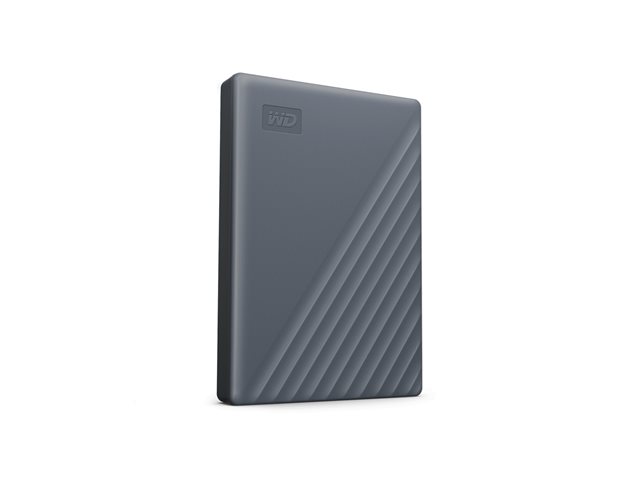 WD My Passport WDBWML0020BGY - Hard drive - encrypted - 2 TB - external (portable) - USB 3.2 Gen 1 (USB-C connector) - 256-bit AES - silicon grey