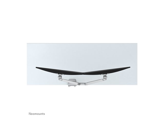 Neomounts FPMA-D750D - Mounting kit - full-motion - for 2 LCD displays - silver - screen size: 10\"-32\" - clamp mountable, grommet, desk-mountable