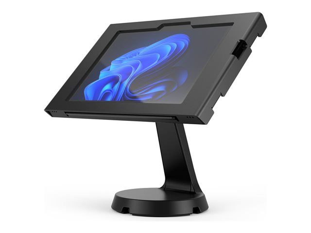Compulocks Surface GO 1-4 Gen Apex Enclosure Mast Counter Stand - Mounting kit (enclosure, stand) - for tablet - lockable - metal frame - black - screen size: 10\"-10.5\" - counter top, wall-mountable - for Microsoft Surface Go, Go 2, Go 2 for Business, Go 3, Go 3 for Business, Go 4 for Business