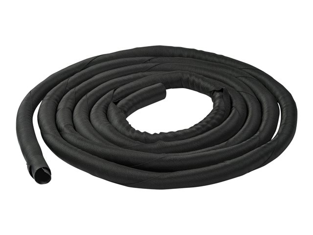StarTech.com 15' (4.6m) Cable Management Sleeve, Flexible Coiled Cable Wrap, 1-1.5\" diameter Expandable Sleeve, Polyester Cord Manager/Protector/Concealer, Black Trimmable Cable Organizer - Cable & Wire Hider (WKSTNCM2) - Cable concealer - black - 4.6 m