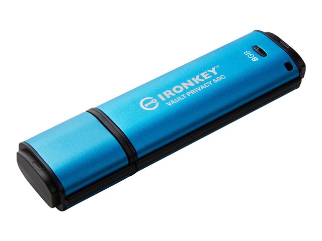 8GB USB-C IronKey Vault Privacy 50C AES-256 Encrypted FIPS 197