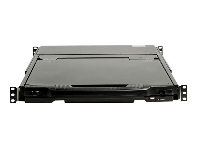 StarTech.com Dual Rail Rackmount KVM Console HD 1080p, Single Port DVI/VGA KVM with 17\" LCD Monitor for Server Rack, Fully Featured 1U LCD KVM Drawer with Cables, USB Support, 44230 MTBF - Single Port Console (RKCOND17HD) - KVM console with KVM switch - 1 ports - USB - 17.3\" - rack-mountable - 1920 x 1080 Full HD (1080p) @ 60 Hz - 250 cd/m² - 650:1 - 8 ms - 2xDVI-D, 2xVGA - black - 1U