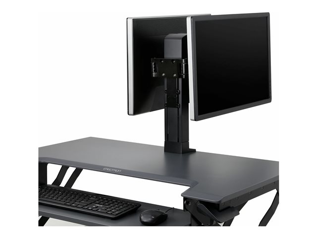 Ergotron - Mounting component (double hinged bow) - for 2 LCD displays - black - screen size: up to 25\"