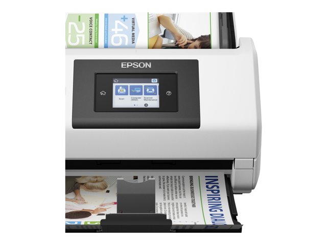Epson WorkForce DS-780N - Document scanner - Duplex - A4/Legal - 600 dpi x 600 dpi - up to 45 ppm (mono) / up to 45 ppm (colour) - ADF (100 sheets) - up to 5000 scans per day - USB 3.0, Gigabit LAN