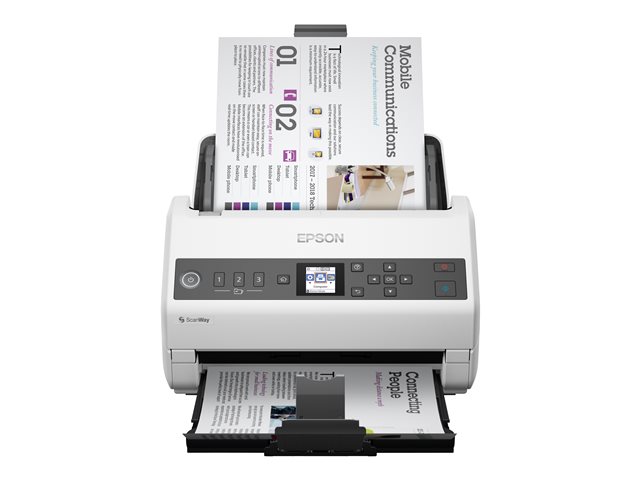 Epson WorkForce DS-730N - Document scanner - Contact Image Sensor (CIS) - Duplex - A4/Legal - 600 dpi x 600 dpi - up to 40 ppm (mono) / up to 40 ppm (colour) - ADF (100 sheets) - up to 4500 scans per day - USB 2.0, Gigabit LAN