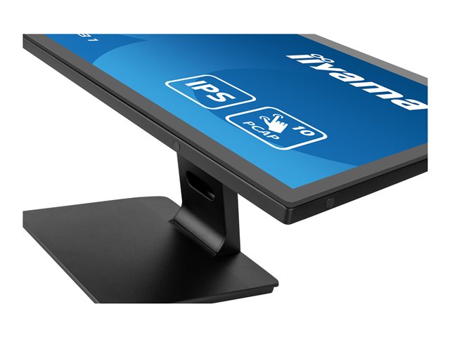 iiyama ProLite T2438MSC-B1 - LED monitor - 24\" (23.8\" viewable) - touchscreen - 1920 x 1080 Full HD (1080p) - IPS - 600 cd/m² - 1000:1 - 5 ms - HDMI, DisplayPort - speakers - matte black