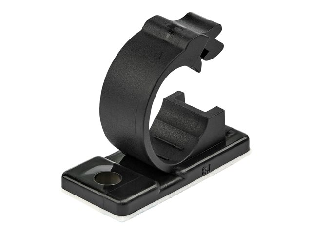 StarTech.com 100 Adhesive Cable Management Clips Black, Network/Ethernet/Office Desk/Computer Cord Organizer, Sticky Cable/Wire Holders, Nylon Self Adhesive Clamp UL/94V-2 Fire Rated - Nylon 66 Plastic - TAA (CBMCC2) - Cable clips - black - TAA Compl