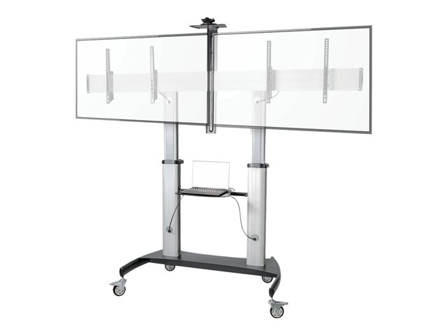 Dual TV Cart / Mount, Rolling TV Cart