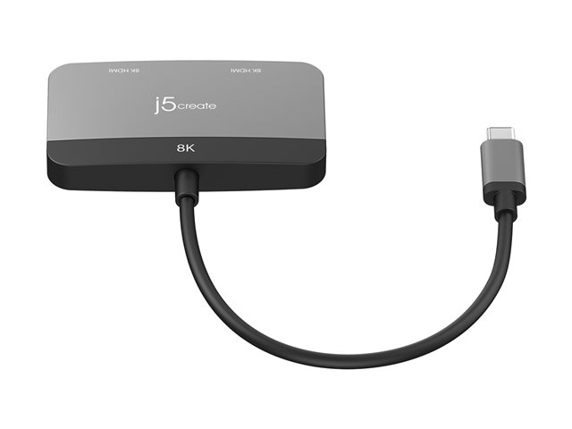 8K USB-C to Dual HDMI Display Adapter